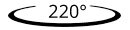 220° Abstrahlwinkel