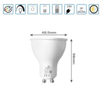 Smart ZigBee LED Gu10 Leuchtmittel RGBCCT PRO MiBoxer...