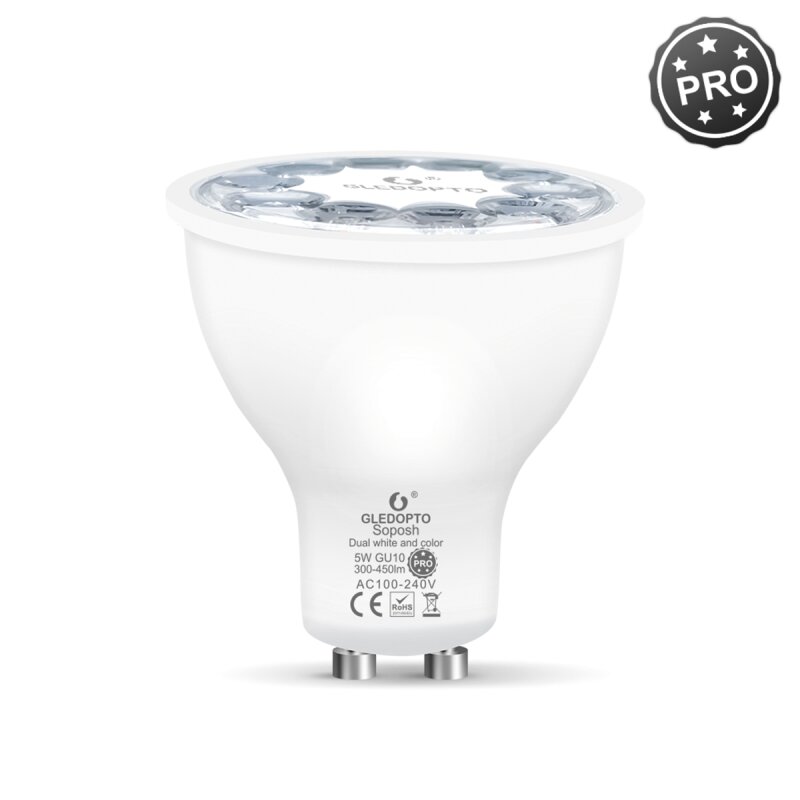 Smart ZigBee LED Gu10 Leuchtmittel kompatibel RGBCCT PRO MiBoxer Spot Einzeln