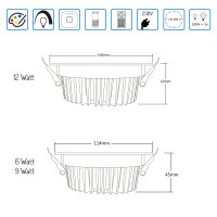 ZigBee PRO ceiling spotlight with RGB color change and CCT control