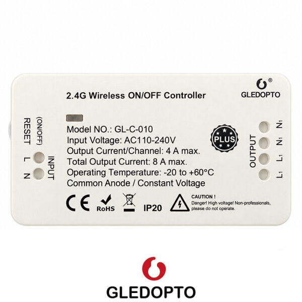 ZigBee Plus Schalter für 230V zum schalten von Geräte, Lampen und Netzteilen