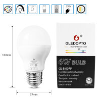 LED E27 bulb Pro series Extension RGB color change CCT control 6 Watt