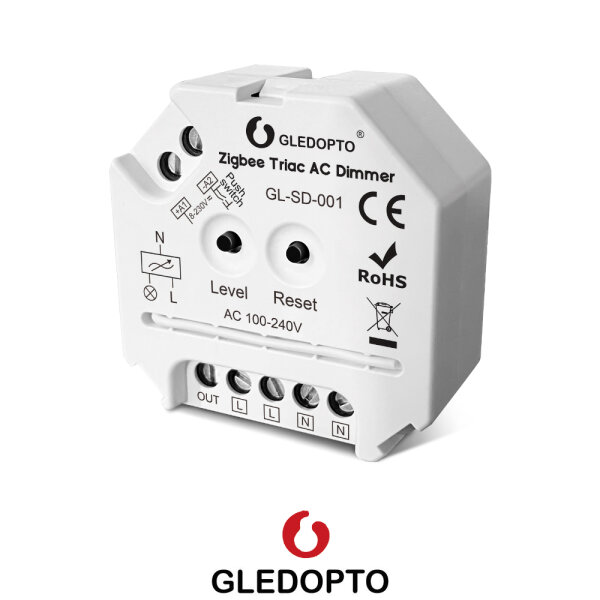 GLEDOPTO ZigBee Einbaudose Unterputz Dimmer Steuergerät Controller ZigBee 3.0 Pro