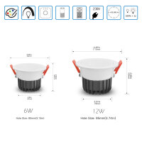 ZigBee Pro Deckeneinbaustrahler mit RGB Farbwechsel CCT...