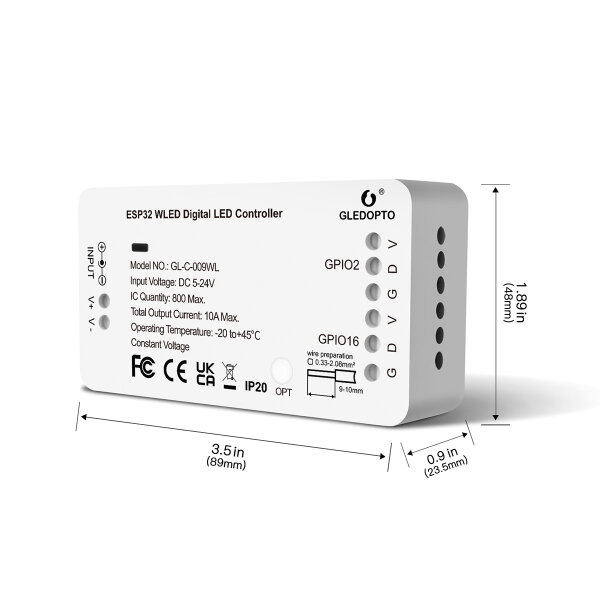 Gledopto WLED LED Controller für digitale Lichtbänder GL-C-009WL