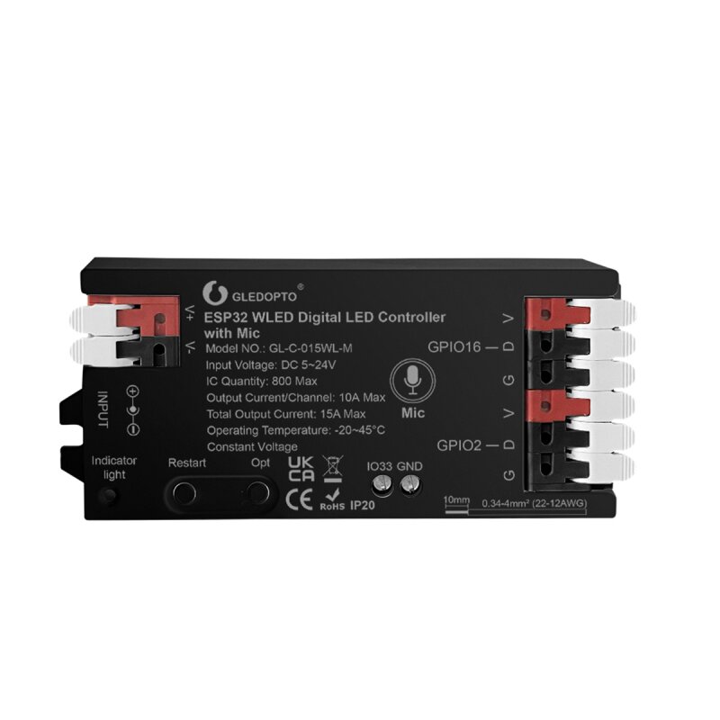 ESP32 WLED Digital LED Controller for Digital Light Strips