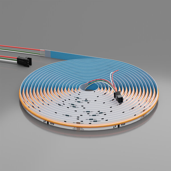 LED Pixel Lichtband COB WS2811 – 360 LED/m, 3000K, CRI>90, 24V