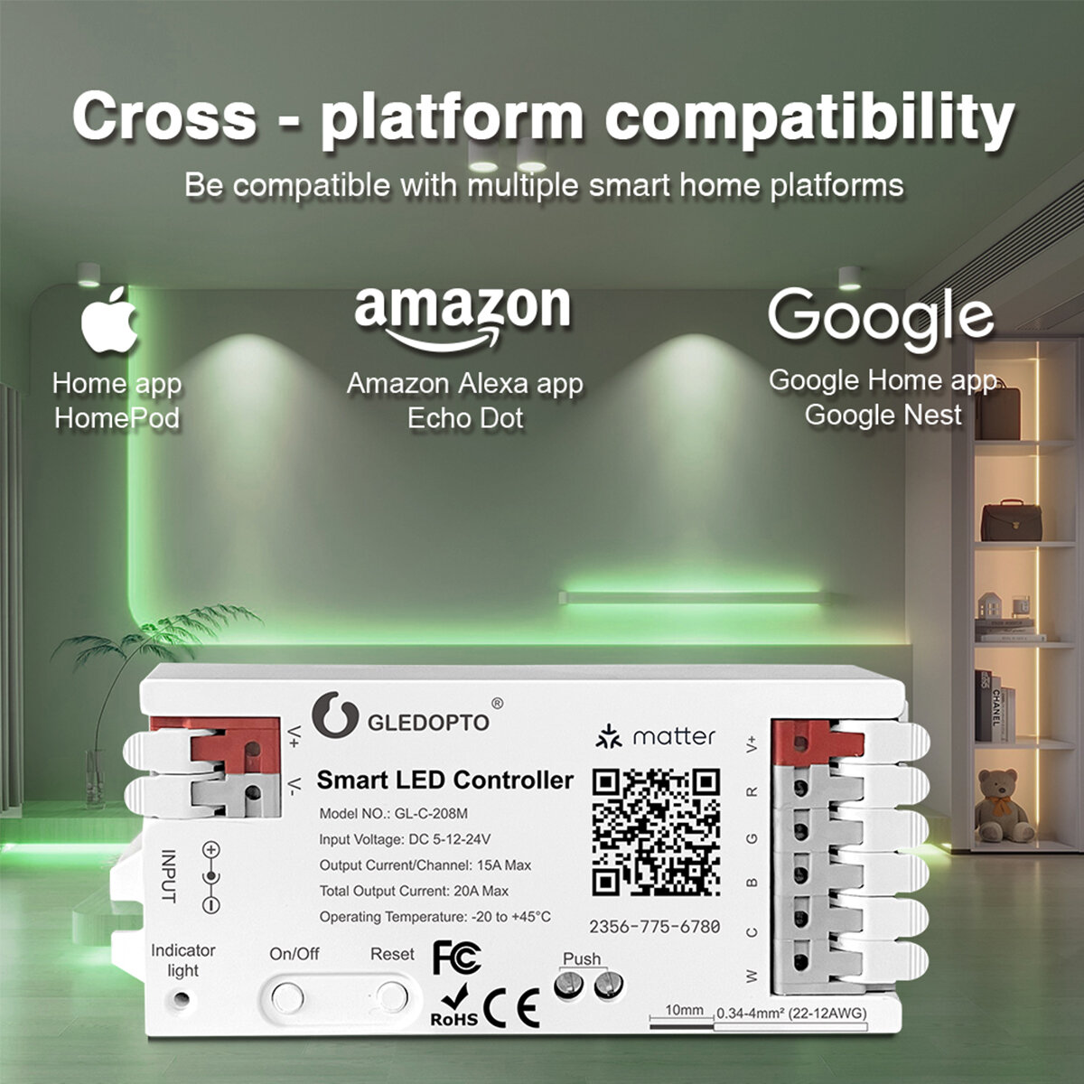 Matter Led Controller Matter RGBCCT LED Controller – WiFi Smart LED Controller for RGB+CCT ...