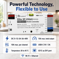 GLEDOPTO GL-C-611WL Elite 5D-EXMU – PWM 5in1 RGBCCT WLED